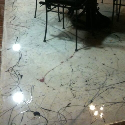 RV 050 Resina Top Art Clear a finitura su Pavimento Ristorante