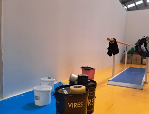 Idropittura anti-odori decorativa per interni cantiere Palestra Torino